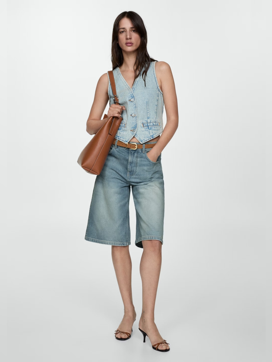 Mgn Loose Denim Shorts / Bermudas